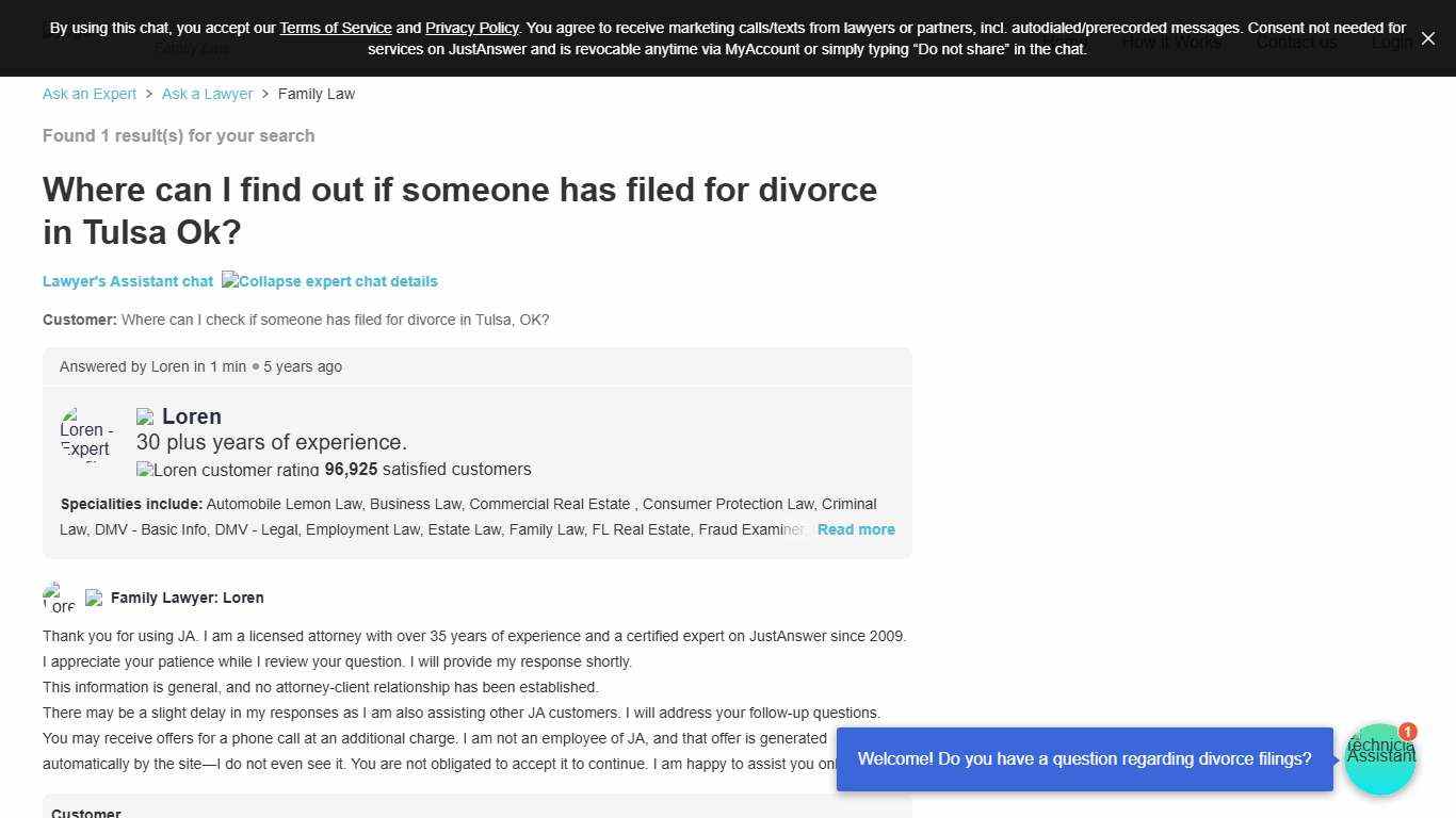 Check Divorce Filings by Name in Tulsa Court Records
